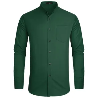 Camisa Hisdern Manga Larga Naranja + verde