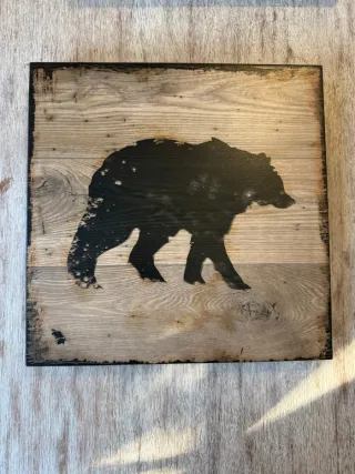 Set 3 Cuadros Siluetas Animales Nórdicas Madera