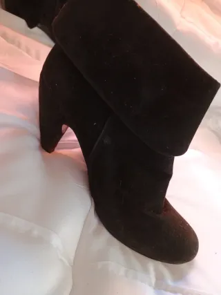 Botines de terciopelo con tacón