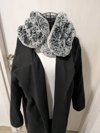 Trench Lungo Nero Penny Lane (Taglia S Over)