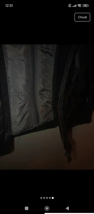 Giubbotto in pelle uomo nero