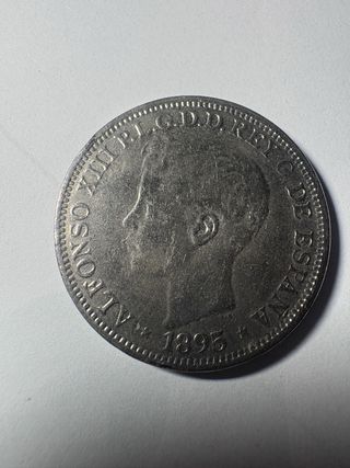 Moneda Alfonso XIII 1895 1 Peso