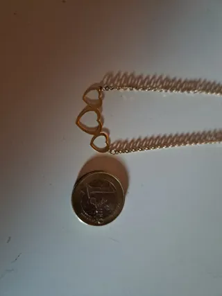 Cadena oro 18k 3 corazones