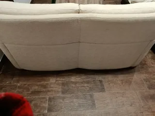 Sofá 3 plazas beige tela