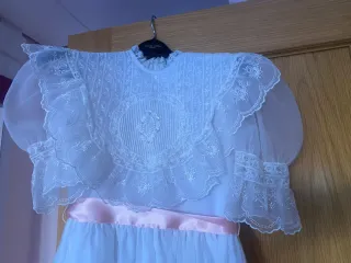 Vestido comunión niña vintage blanco