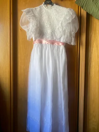 Vestido comunión niña vintage blanco