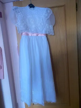 Vestido comunión niña vintage blanco