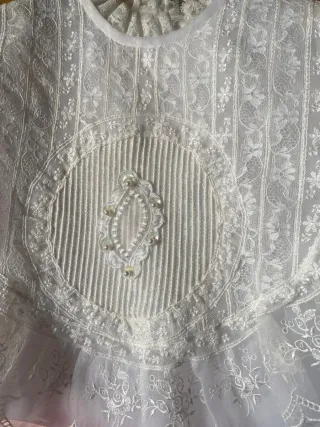 Vestido comunión niña vintage blanco