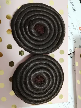 Moños de fallera marrones