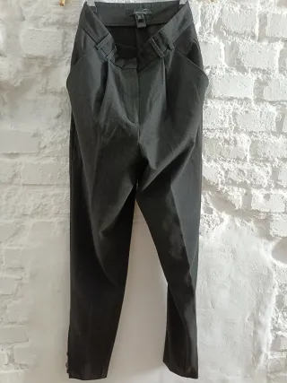 Pantalón traje gris pinzas Mango,