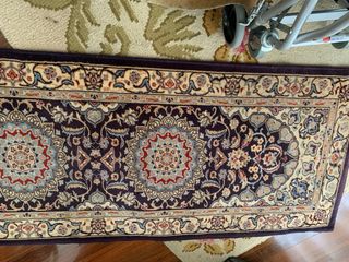 2 Tappeti per Corridoio Lana NZ Viola/Rosso 2.75x73