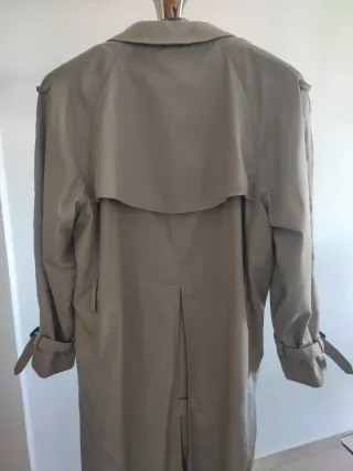 Gabardina Larga Beige Talla L Mujer