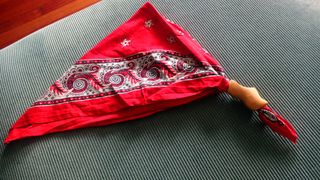 pañuelo rojo con zueco traído de Países Bajos