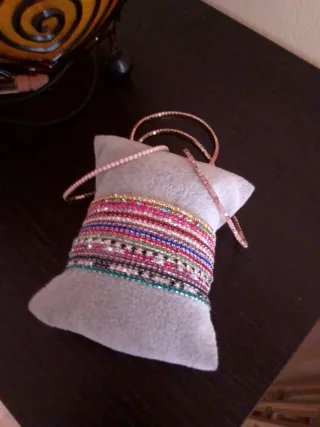 20 Pulseras Elásticas Brillantes Bisutería