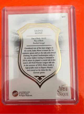 Tarjeta de Colección Sadio Mané Senegal