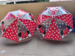 2 Paraguas Minnie Mouse Disney Infantiles