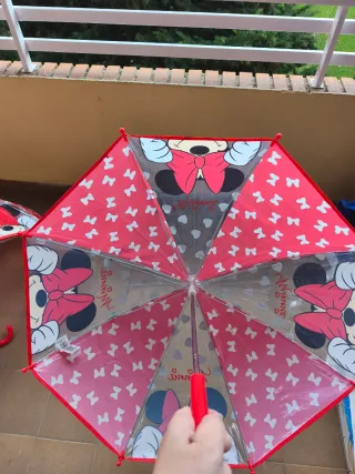 2 Paraguas Minnie Mouse Disney Infantiles