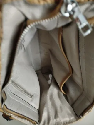Bolso de rafia Prada beige