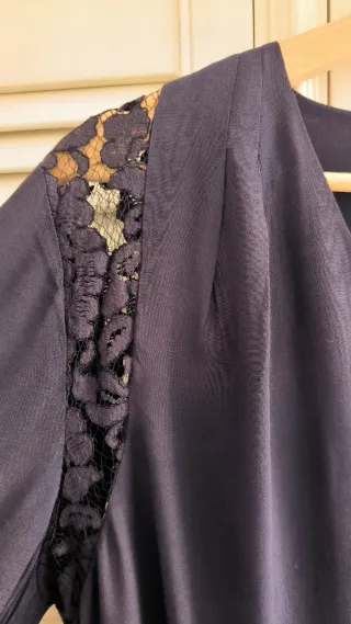 Vestido cóctel Violeta by Mango con etiquetas