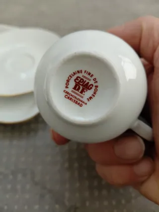 Vassoio con zuccheriera e 2 tazze Boheme