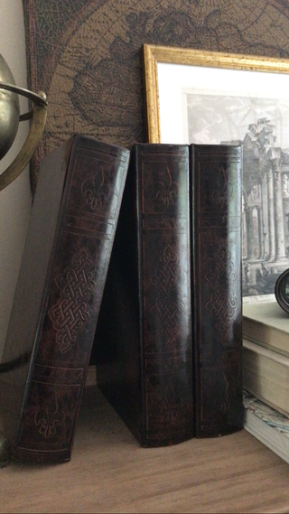 Libri decorativi antichi con scatola nascosta