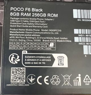 POCO F6 8/256GB Nero + Custodia Originale
