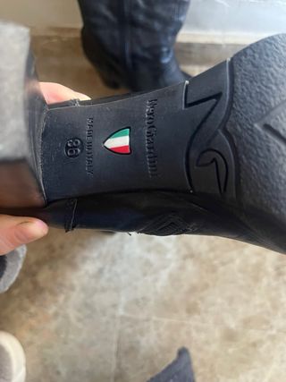 Botas de tacón de piel natural