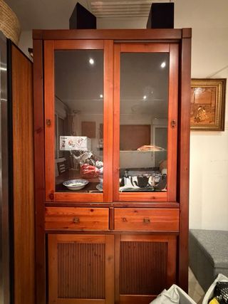 conjunto muebles de madera antigua