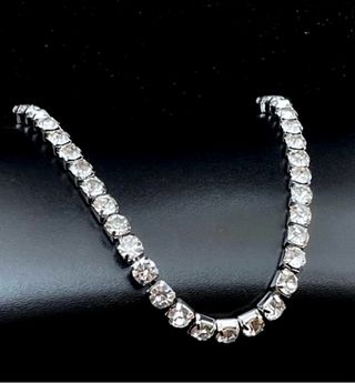 Pulsera Plata Acero Inoxidable Diamantes