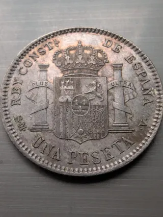 Alfonso XIII 1 peseta 1904 plata