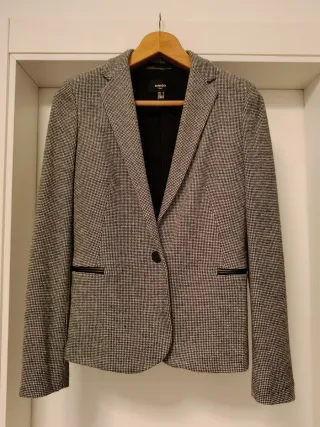 Americana estampado pata de gallo Mango Talla M