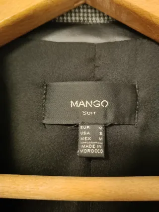 Americana estampado pata de gallo Mango Talla M