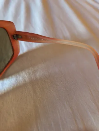 Occhiali da sole vintage rosa e marrone