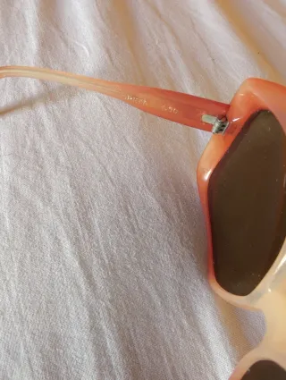 Occhiali da sole vintage rosa e marrone