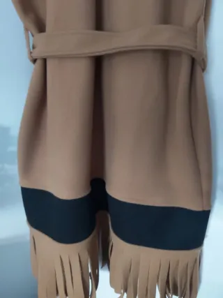 Abrigo chaleco marrón sin mangas