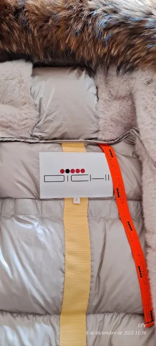 Parka DICHI Helen Beige con Capucha de Pelo