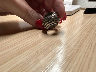 Anillo plata con piedra multicolor