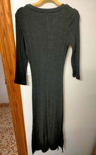 Vestido negro canalé talla XS