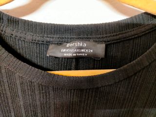 Vestido negro canalé talla XS