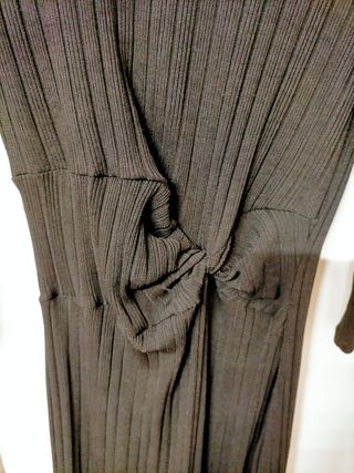 Vestido negro canalé talla XS