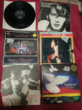 Lotto 6 Vinili: Bolero, Ivan Cattaneo, Nino D'Ange