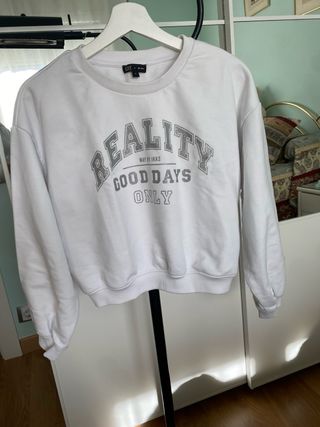 Sudadera WAY BY IKKS blanca talla S