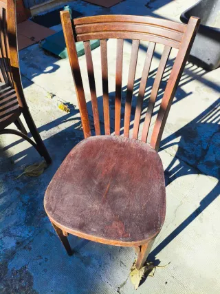 Conjunto 5 Sillas Antiguas de Madera