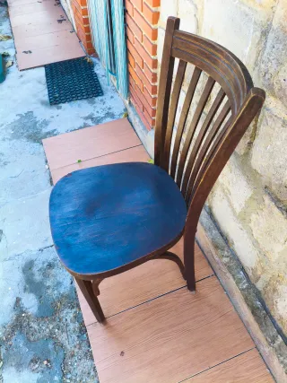 Conjunto 5 Sillas Antiguas de Madera