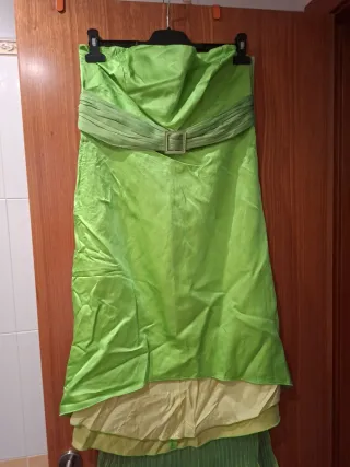 Vestido de fiesta verde manzana