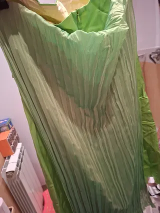 Vestido de fiesta verde manzana