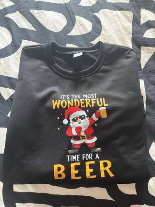 Sudadera Navidad Papá Noel Cerveza
