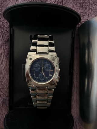 Reloj Cronógrafo Azul y Plateado