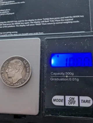 Alfonso XIII 2 Pesetas 1882 Plata