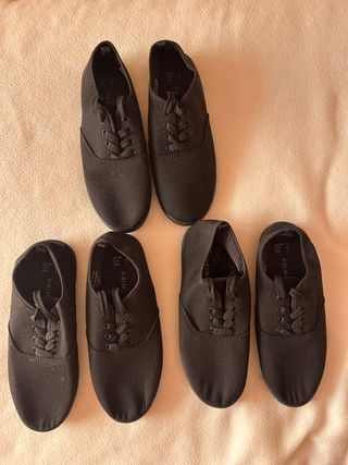 3 Pares Zapatos Negros Sin Estrenar